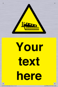 Custom warning grounding narrow boat on lock cill